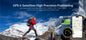 Alcom Distribution waterproof AMOLED display smartwatch showing GPS tracking on mountain hiker smartphone map