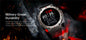 Alcom Distribution military grade rugged watch with red accents and waterproof AMOLED display smartwatch
