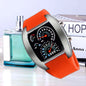 Alcom Distribution racing dashboard LED sports watch with orange silicone strap and car gauge style LED display