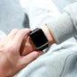 Alcom Distribution simple fashion digital watch black rectangular face with silicone band on wrist