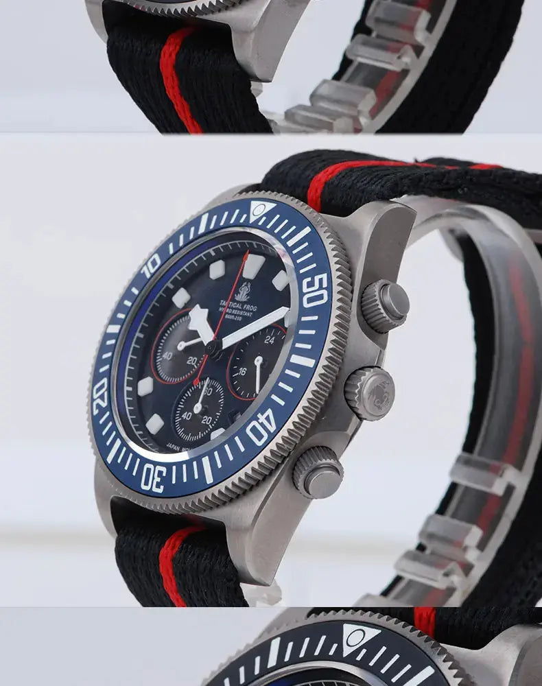 Alcom Distribution titanium diving watch featuring a robust design and durable strap for underwater adventures