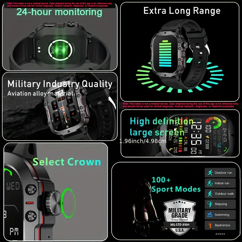 Waterproof fitness smartwatch by Alcom Distribution with 24-hour monitoring and military-grade aviation alloy