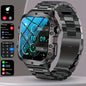 Waterproof fitness smartwatch by Alcom Distribution with metal band and multiple health tracking features