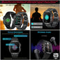 Alcom Distribution waterproof fitness smartwatch with metal and silicone bands showing health monitoring and voice assistant features