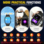Alcom Distribution waterproof fitness smartwatch showing weather forecast remote camera and compass functions