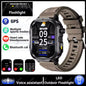 Alcom Distribution fitness tracker smart watch for men with GPS, heart rate monitor, multiple sports modes, and outdoor flashlight