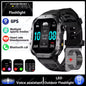 Alcom Distribution fitness tracker smart watch for men with GPS, heart rate monitor, and outdoor flashlight