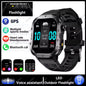 Alcom Distribution fitness tracker smart watch for men with GPS, heart rate monitor, multiple sports modes, and LED flashlight