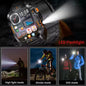 Fitness tracker smart watch for men by Alcom Distribution with LED flashlight showing high light strobe and SOS modes