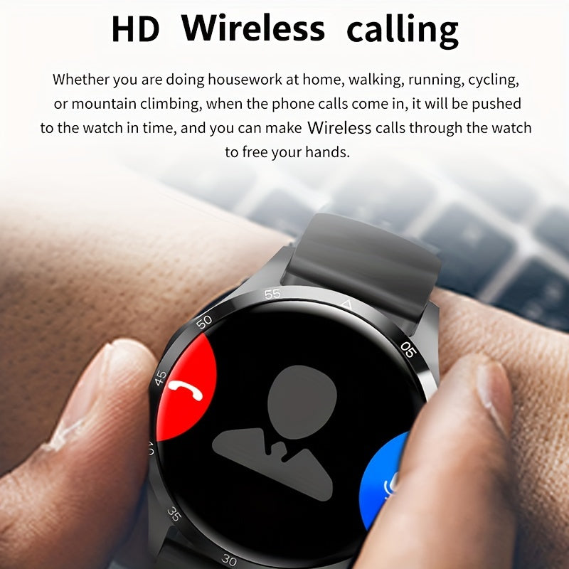 2024 New NFC Smart Watch For Men GPS Motion Trajectory 360*360 HD Screen AI Voice Wireless Call Smartwatch Sports Fitness Tracker Watch For Men Father's Day Gift