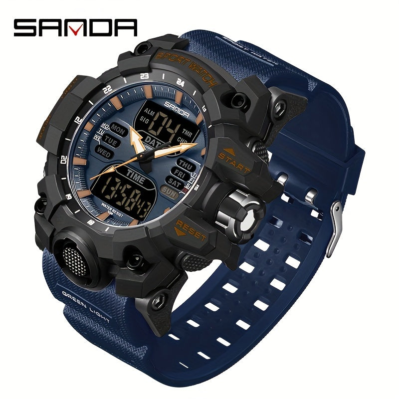 Stylish SANDA Waterproof Multi-Functional Watch for Men – Perfect for Outdoor Adventures