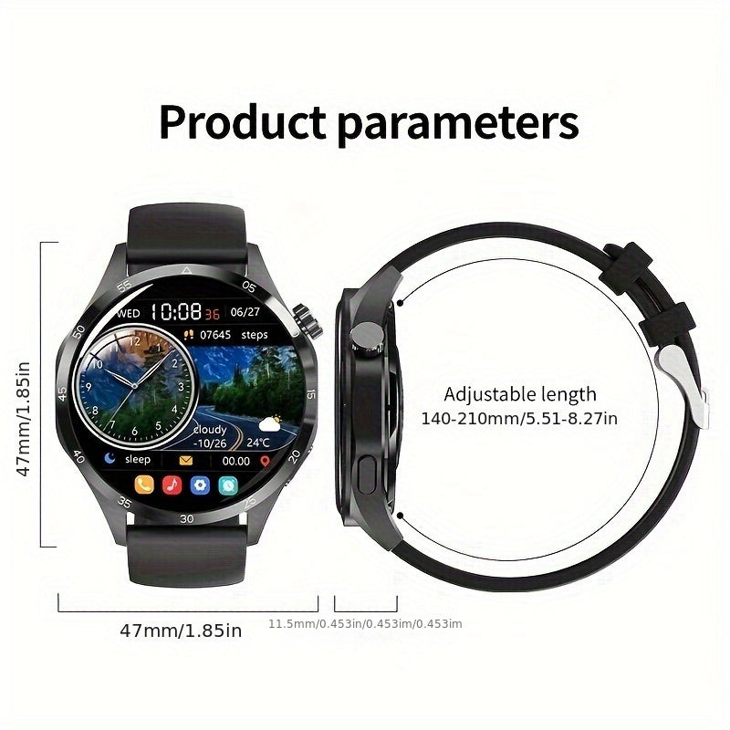 2024 New NFC Smart Watch For Men GPS Motion Trajectory 360*360 HD Screen AI Voice Wireless Call Smartwatch Sports Fitness Tracker Watch For Men Father's Day Gift