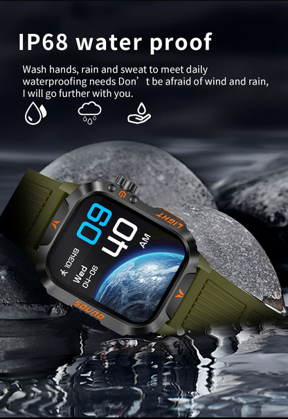 2024 Advanced Smart Fitness Watch - Activity & Fitness Tracker with 100+ Sports Modes, LED Altimeter, Barometer, 600mAh Battery, Multimedia Message Viewing, Weather Forecast, Pedometer, and Heart Rate Monitor for Android iPho