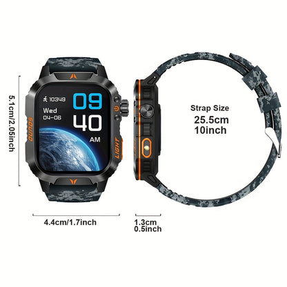 2024 Advanced Smart Fitness Watch - Activity & Fitness Tracker with 100+ Sports Modes, LED Altimeter, Barometer, 600mAh Battery, Multimedia Message Viewing, Weather Forecast, Pedometer, and Heart Rate Monitor for Android iPho