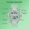 5ATM waterproof women's watch by Alcom Distribution with week display and luminous button