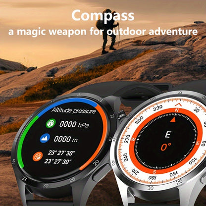 2024 New NFC Smart Watch For Men GPS Motion Trajectory 360*360 HD Screen AI Voice Wireless Call Smartwatch Sports Fitness Tracker Watch For Men Father's Day Gift