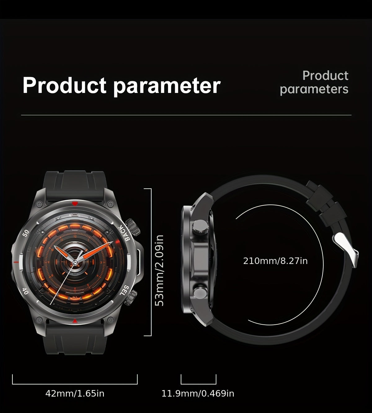 2024 High-Definition GPS Smart Watch for Men - LED Illuminated 360*360 HD Screen, AI Voice Assistant, Wireless Calling, NFC, Compass, Sport Fitness Tracker - Perfect Father's Day Gift or Stylish Accessory