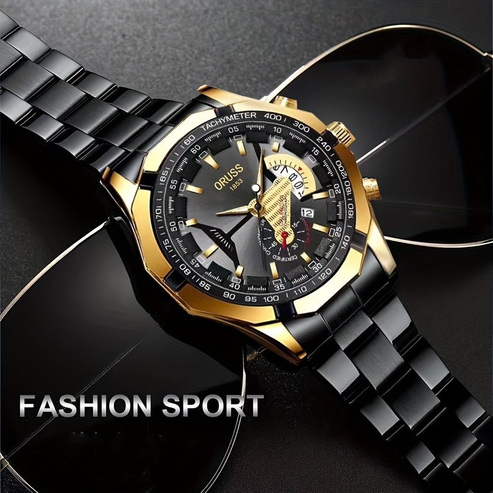 Genuine Domineering Business Sports Watch for Men – High-Grade, Luminous, with Double Calendar