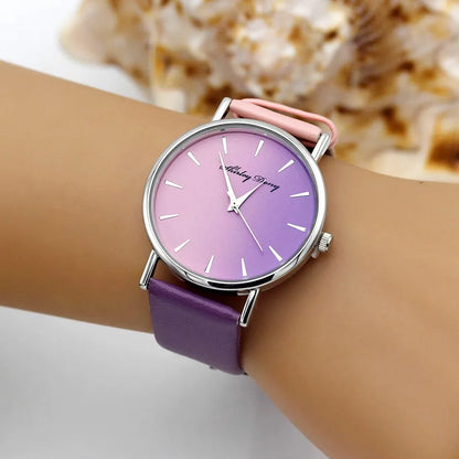 Ladies' Casual Gradient Ramp Watch - Luxury Women's Quartz Wristwatch