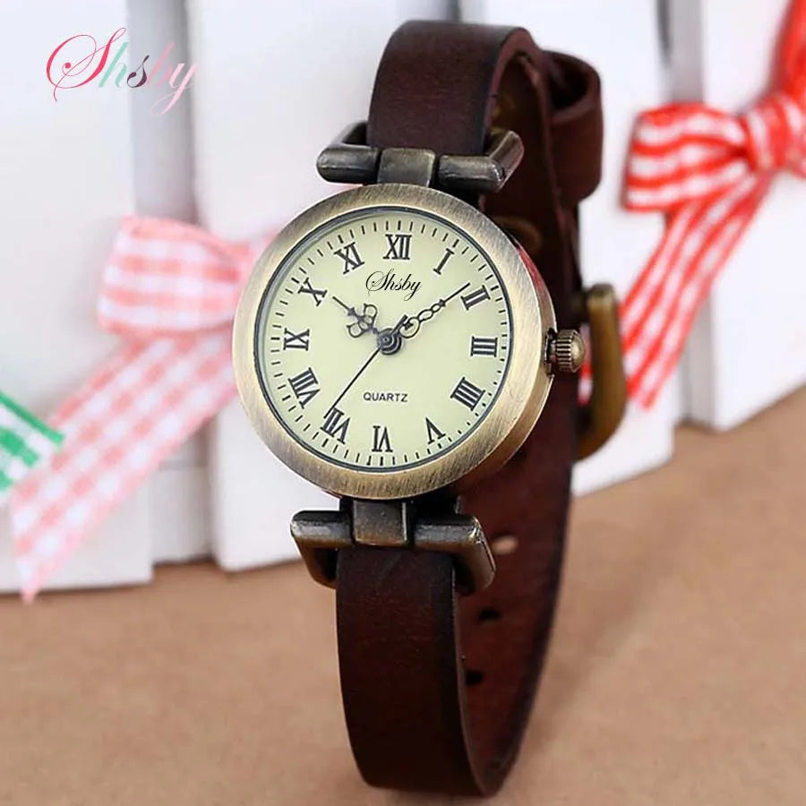 Shsby New Fashion Leather Women's Watch ROMA Vintage