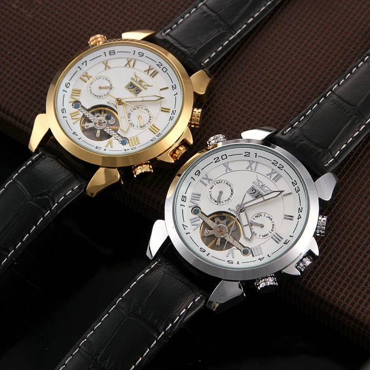 JARAGAR Men Tourbillon Watches Roman Numbers