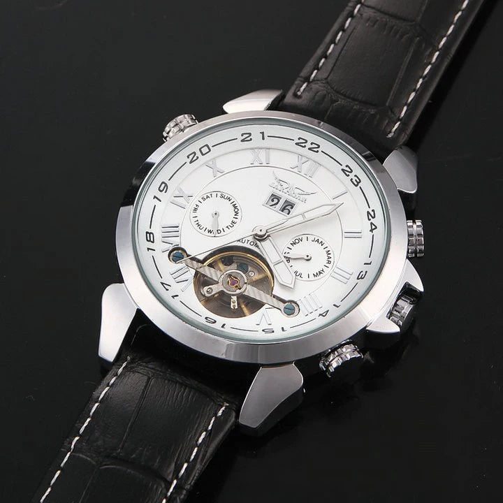 JARAGAR Men Tourbillon Watches Roman Numbers