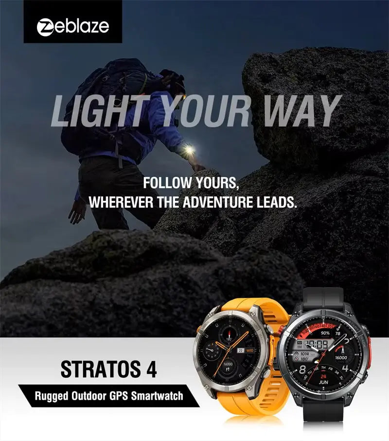 Zeblaze Stratos 4 GPS Smartwatch for Adventurers Alcom Distribution