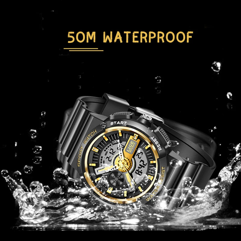 LIGE Military Kids Sport Watches 50M Waterproof