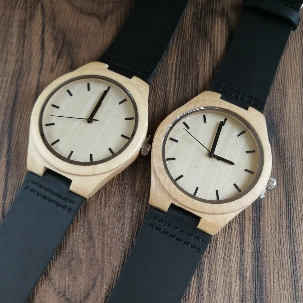 "To My Daughter" Engraved Wooden Watch: A Timeless Gift of Love