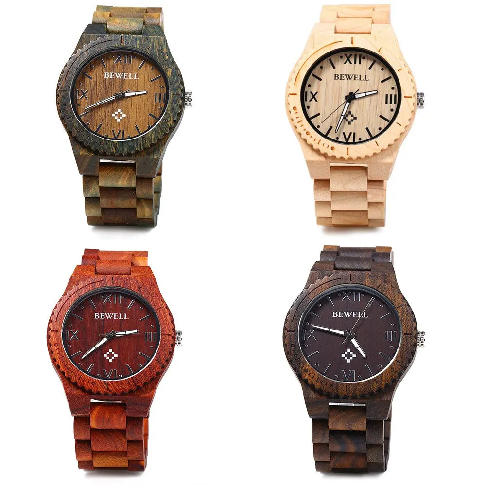 BEWELL ZS-W065A Wooden Quartz Watch: A Timeless Blend of Nature and Luxury