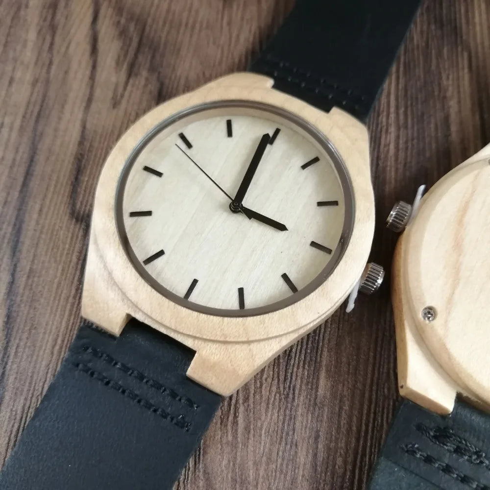 "To My Daughter" Engraved Wooden Watch: A Timeless Gift of Love