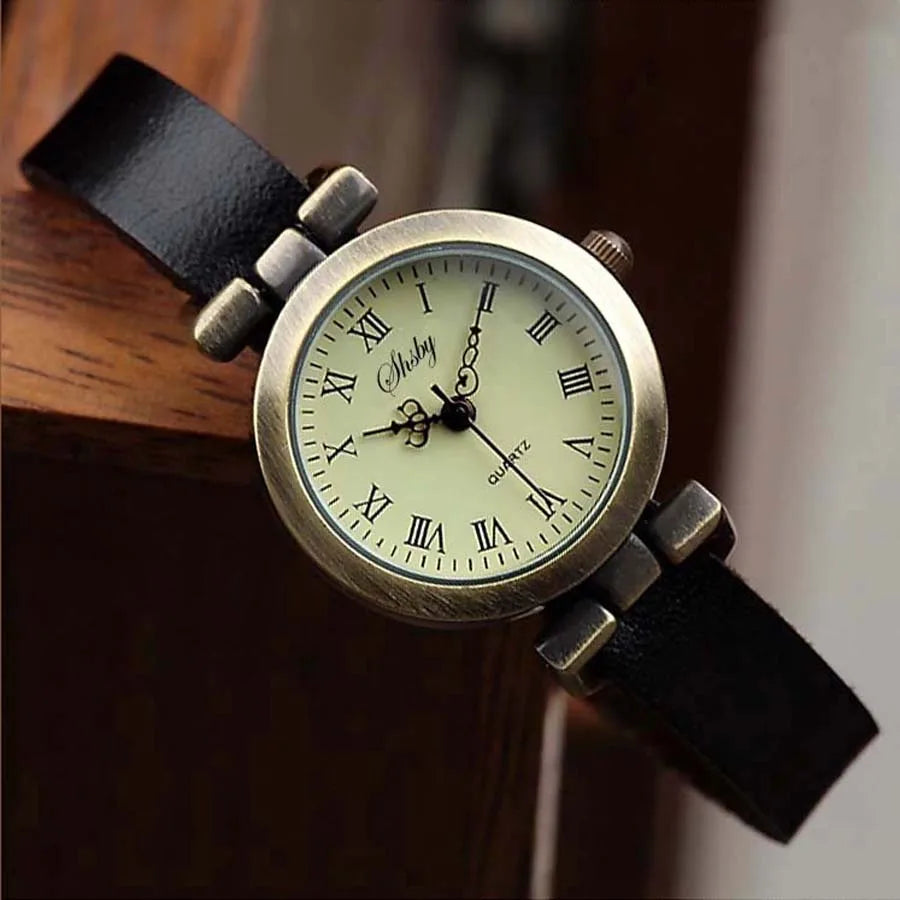 Shsby New Fashion Leather Women's Watch ROMA Vintage