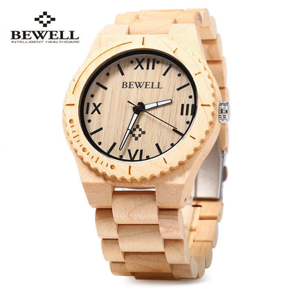 BEWELL ZS-W065A Wooden Quartz Watch: A Timeless Blend of Nature and Luxury