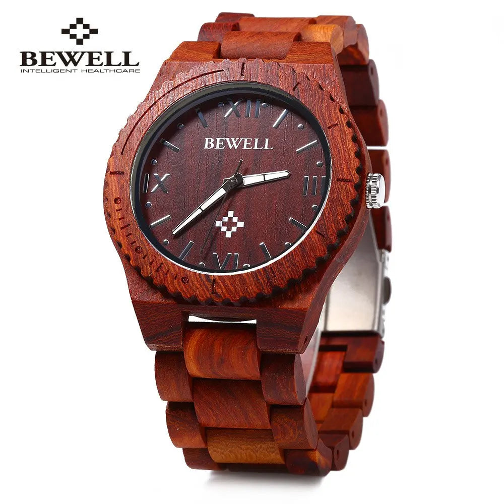 BEWELL ZS-W065A Wooden Quartz Watch: A Timeless Blend of Nature and Luxury