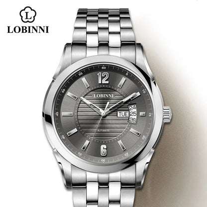 Lobinni Switzerland Luxury Mechanical Wristwatch for Men