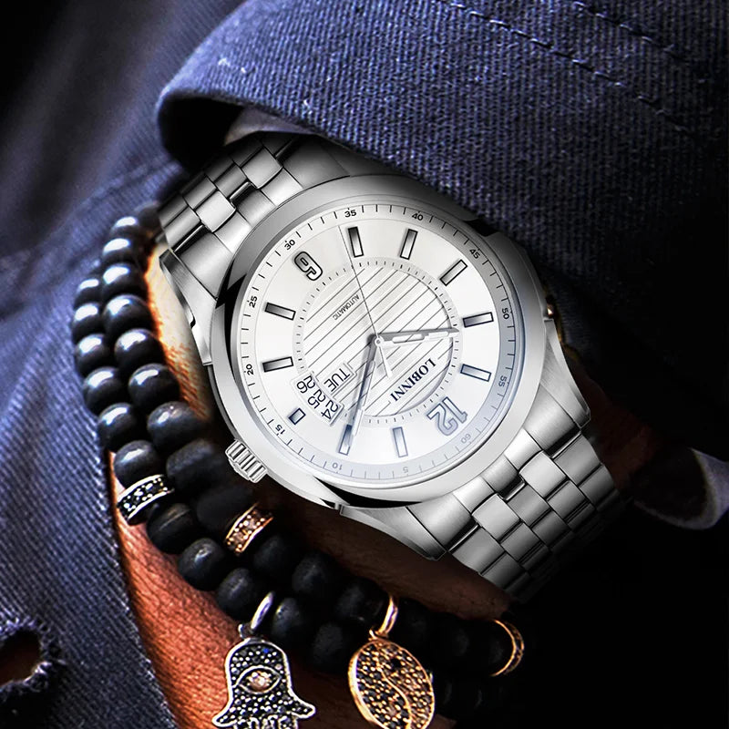 Lobinni Switzerland Luxury Mechanical Wristwatch for Men