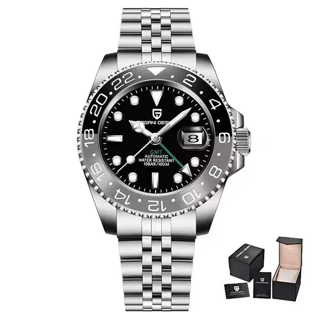 PAGANI DESIGN Luxury Men's Mechanical GMT Watch Alcom Distribution
