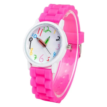 Digital Quartz Kids Watch with Pencil Pointer