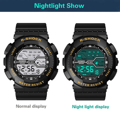 Outdoor Sports Men's Watch with Multifunctional Large LED Screen