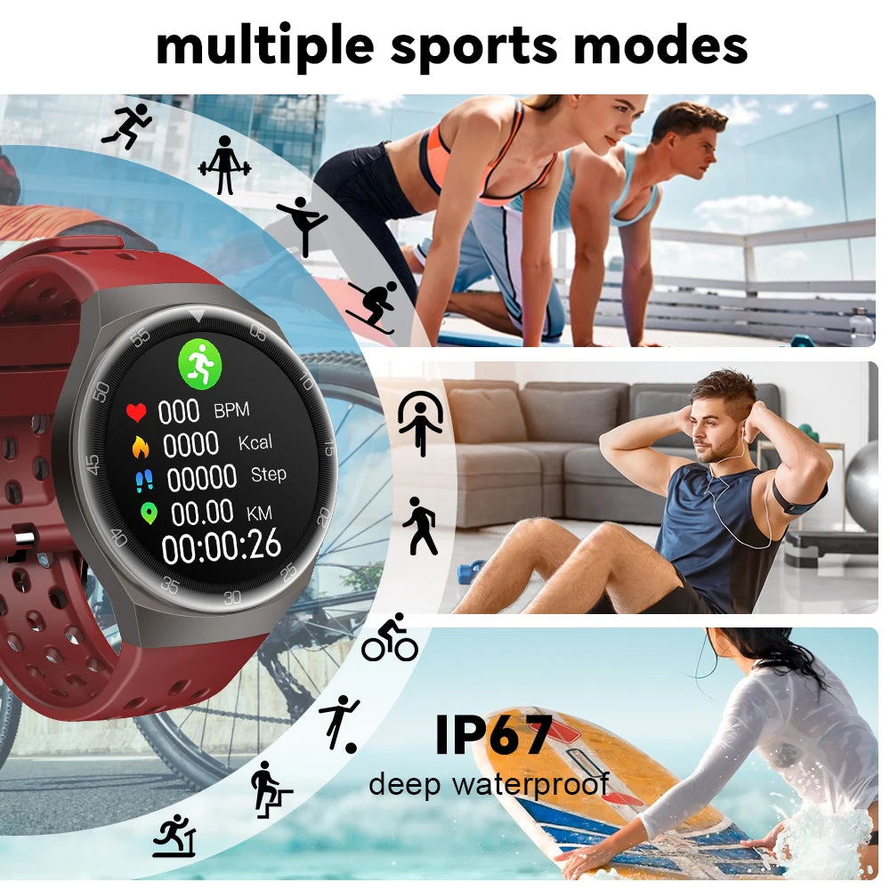 LIGE Smart watch Waterproof Sports Fitness Tracker Health monitor