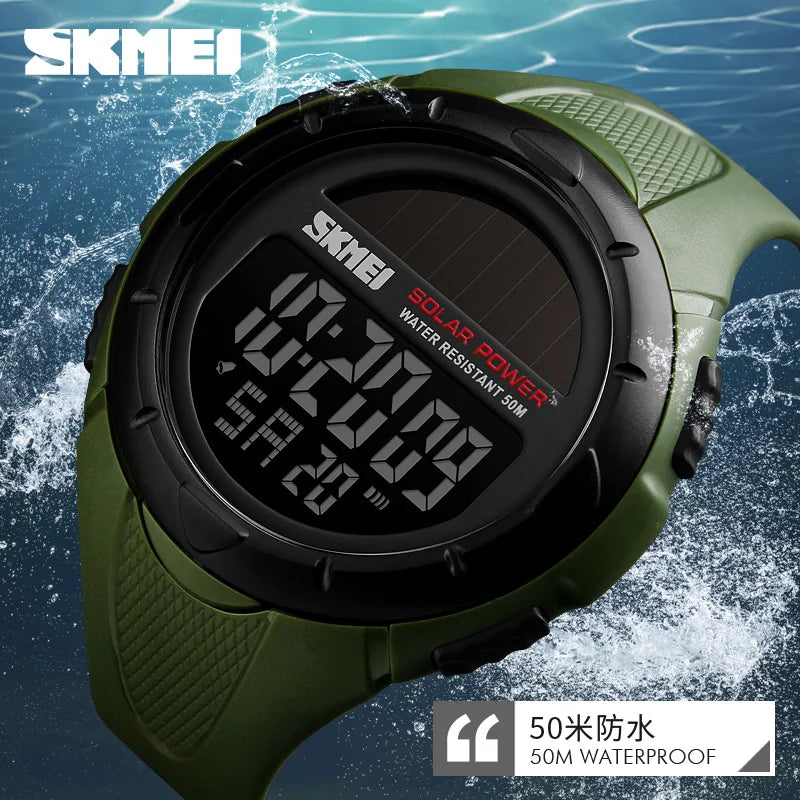 SKMEI 1405 Solar-Powered Men's Digital Sports Watch