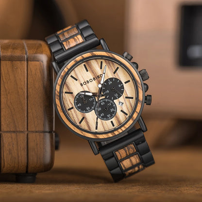 BOBO BIRD Model GQ026-1 Personalized Engraved Wooden Watch: A Timeless Gift for Him