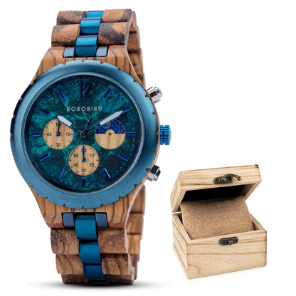 BOBO BIRD Model GT069-3 Personalized Engraved Wooden Watch: A Timeless Christmas Gift for Him