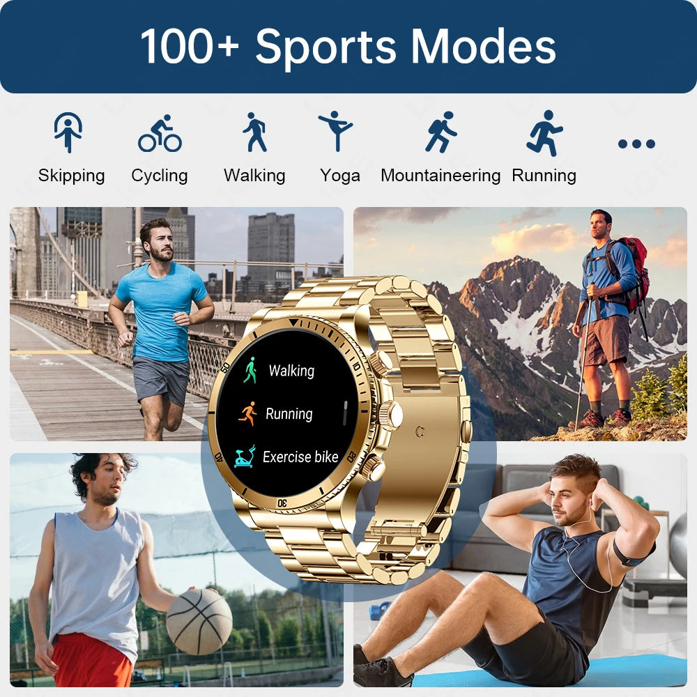 LIGE AI Voice Smartwatch: Sport Fitness Bracelet