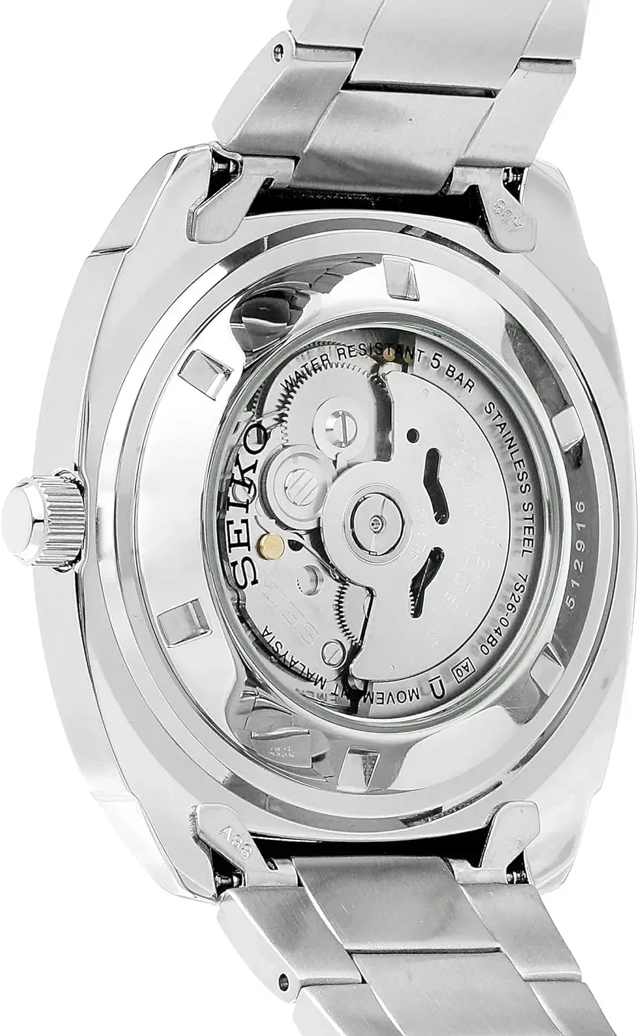 SEIKO 5 Sports Men's Automatic Waterproof Steel Band Rotatable Quartz Wristwatch SNKM Series