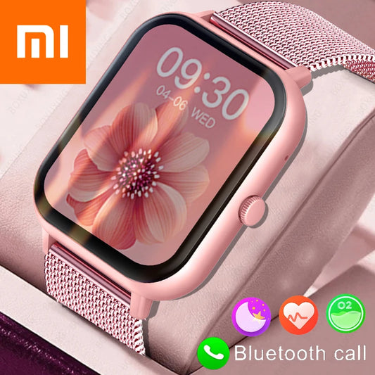 Xiaomi Call Smart Watch Women For Android IOS Waterproof Bluetooth Music Watches Full Touch Clock