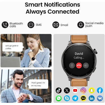 TOZO S5 Smart Watch (Answer/Make Calls),1.43’’AMOLED Smart Watches for Men Women 100+Sport Modes Fitness Watch with Blood Oxygen