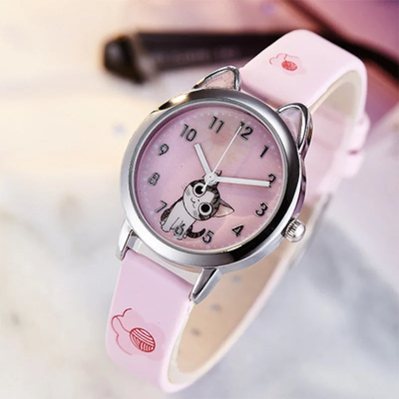 MOONBIFFY Cat Pattern Girls Watch