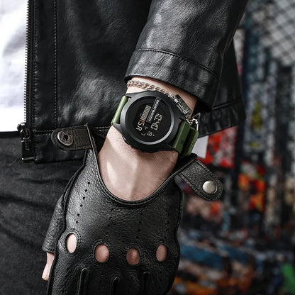 Sporty Men's Digital Watch with Multiple Functions