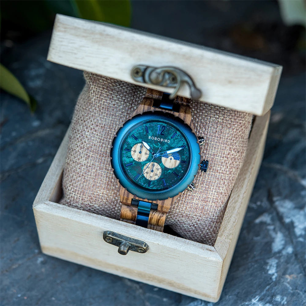 BOBO BIRD Model GT069-3 Personalized Engraved Wooden Watch: A Timeless Christmas Gift for Him